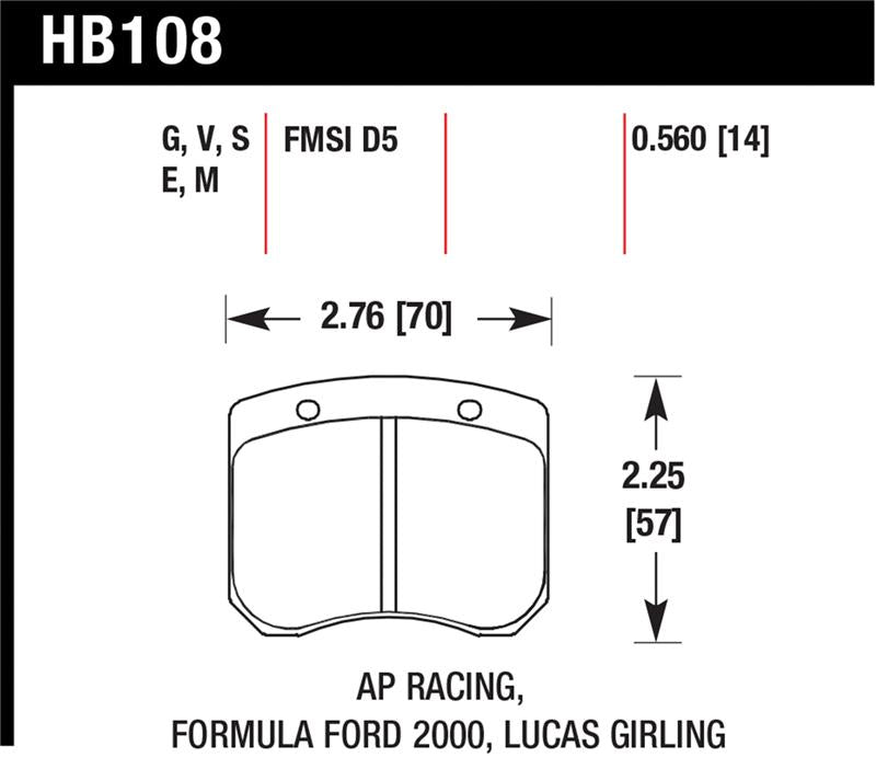 Load image into Gallery viewer, Hawk Performance HB108E.560 HAWK Blue 9012 Brake Pad Sets
