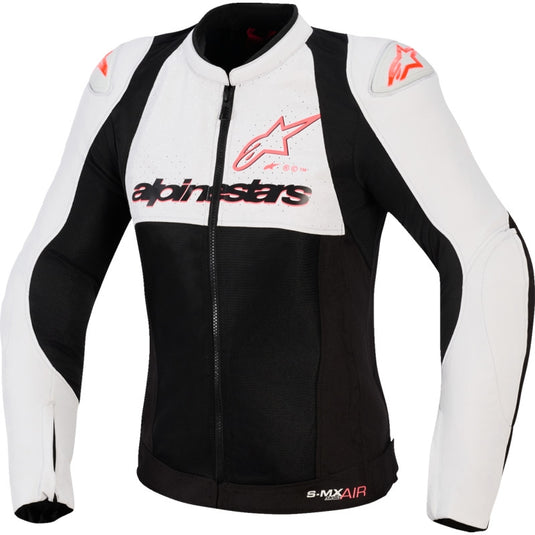 Alpinestars Stella SMX Air Womens Jacket (Small, Ice Gray/Black/Fluo Coral)