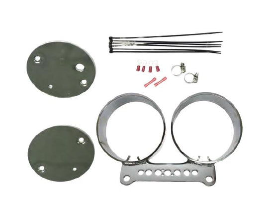 Harddrive 169389 Dual Gauge Mount Bracket Kit - Chrome