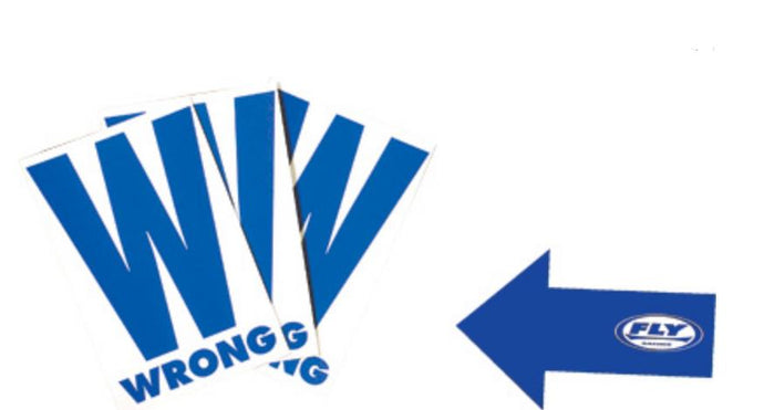 Fly Racing 937-0104G Course Marking Signs - Wrong and Green Arrow - 5.5in. x 8.5in.