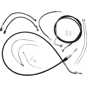 Magnum 4891171 XR Black Dot Handlebar Installation Kit - 12in-14in. - Chrome Fittings