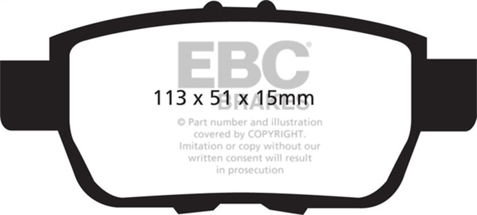 Ebc DP41754R EBC Yellowstuff Brake Pad Sets