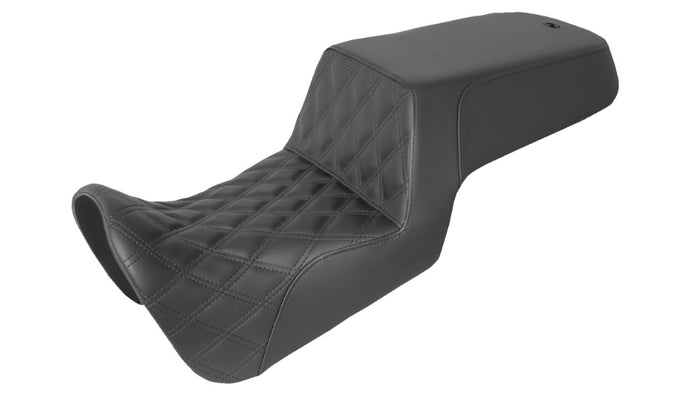 Saddlemen 821-34-172 Step-Up Seat - Front Lattice Stitch/Rear Smooth