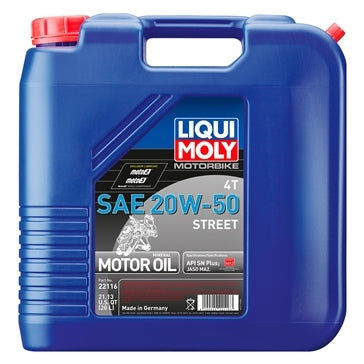 Liqui Moly 22116 4T Mineral Street Motor Oil - 20W-50 - 20L