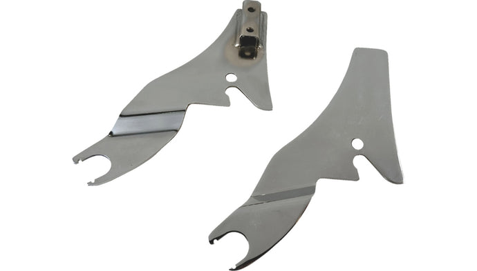 Drag Specialties 1504-0134 Detachable Sissy Bar Side Plates - Black Powdercoat