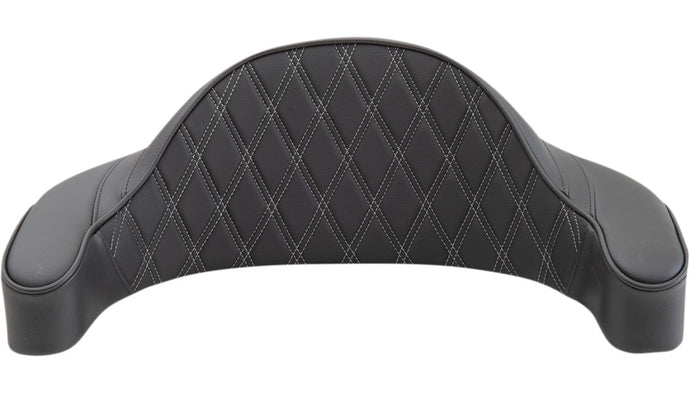 Drag Specialties 0822-0436 Tour Box Pad - Double diamond - Silver Stitch