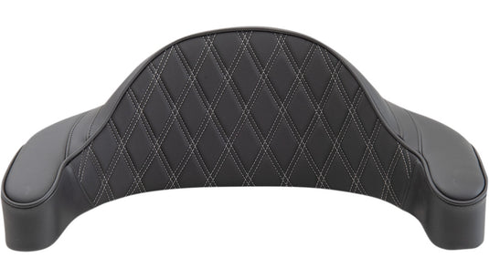 Drag Specialties 0822-0436 Tour Box Pad - Double diamond - Silver Stitch