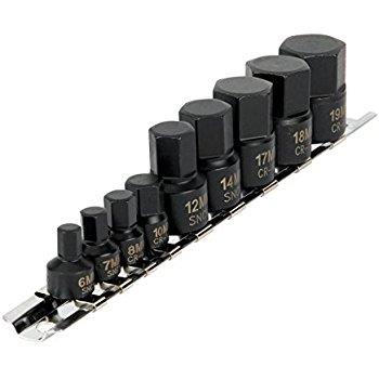 Performance Tools W38964 9 Piece Impact MET Hex Bit Socket Set