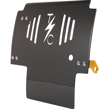 Thrashin Supply Company TSC-3034-5 Carbon Fiber Skid Plate - Gold Brackets