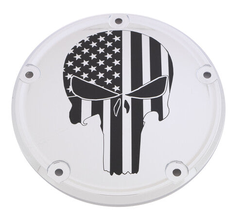 Custom Engraving Ltd PATR22-46 Culture Derby Cover - Punisher - Chrome