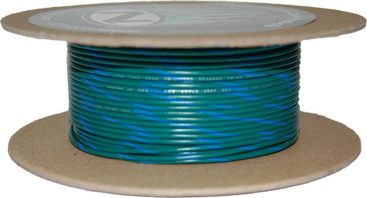 Namz NWR-56-100-20 100-Foot OEM Color Wire Spool - 20 Gauge - Green/Blue Stripe