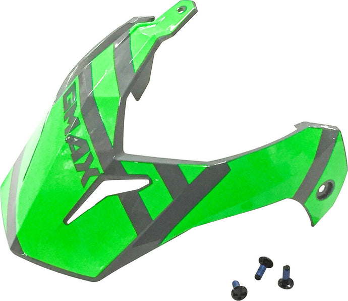G-Max Visor with Screws for GM-11/S Helmets - Trapper Gray/Neon Green
