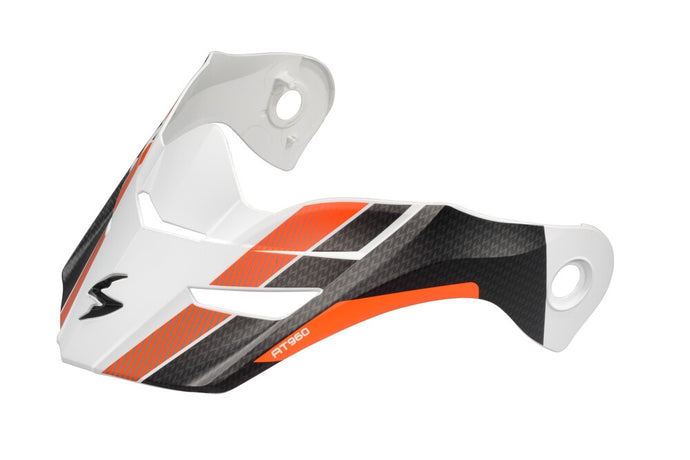 Scorpion Peak Visor for EXO-AT960 Hicks Helmet - White/Orange