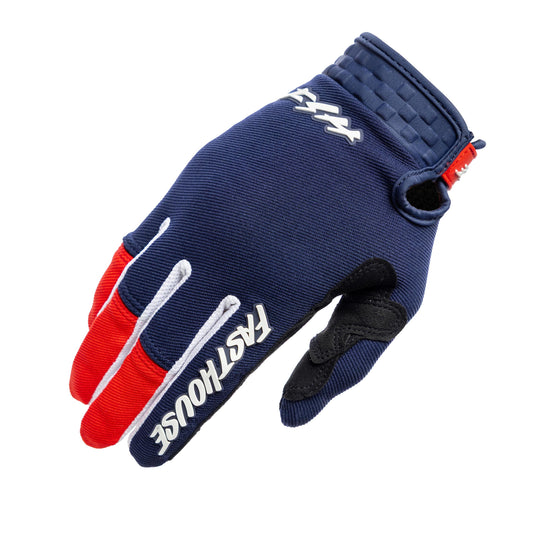 Fasthouse Speed Style Hudson Gloves (Small, Blue/Red)