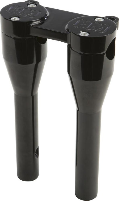 Forbidden Motorcycles 825-05008 Handlebar FM Risers with Gauge Mount Tabs - 11in. - Black