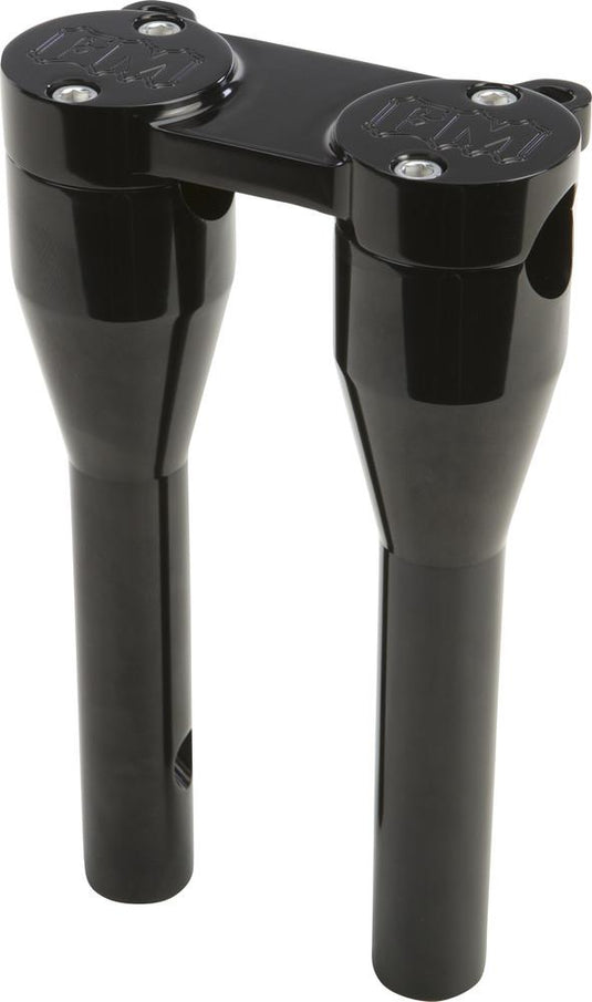 Forbidden Motorcycles 825-05008 Handlebar FM Risers with Gauge Mount Tabs - 11in. - Black
