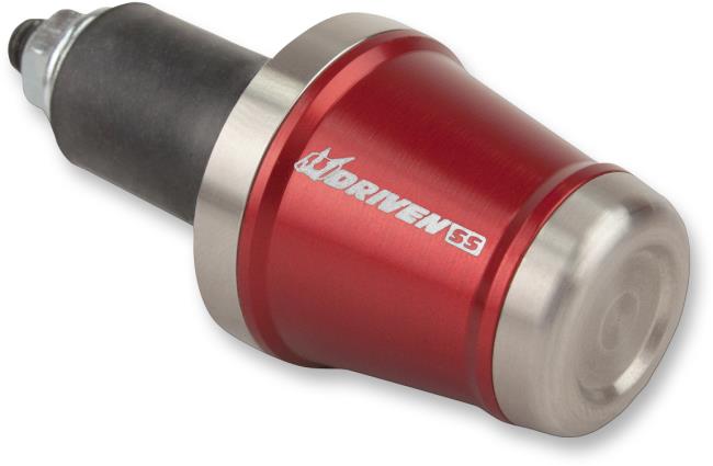 Driven Racing DBEW-SS-RD SS Bar End Weights - Red/Stainless Steel