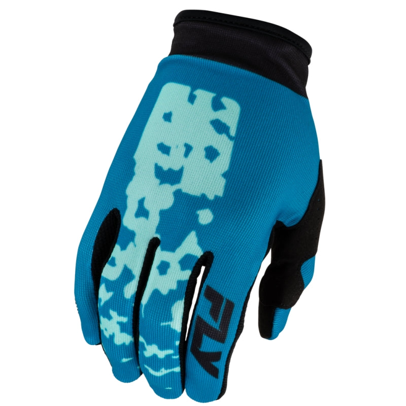 Load image into Gallery viewer, Fly Racing Lite Flake Girls Youth Gloves (Large, Aqua/Teal/Black)
