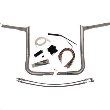 Fat Baggers, Inc. 909114 1-1/4in. EZ Install Handlebar Kit with Pointed Top Handlebars - Chrome