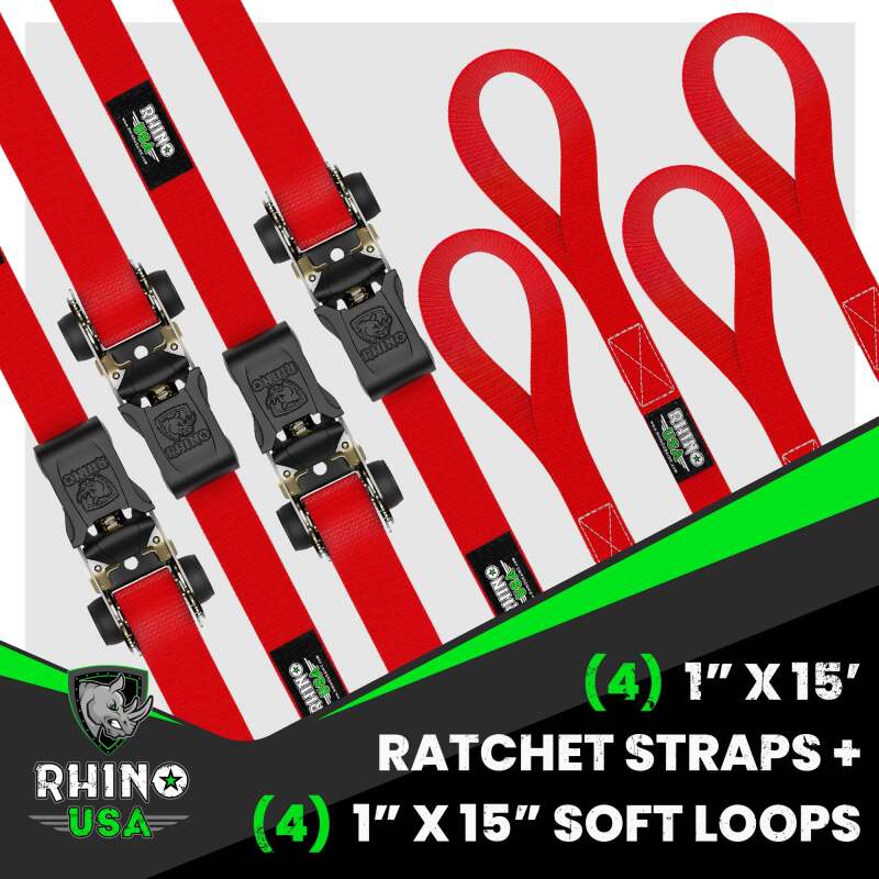 Load image into Gallery viewer, Rhino Usa RCHT-4PACK-RED RSA Tie Down Kits
