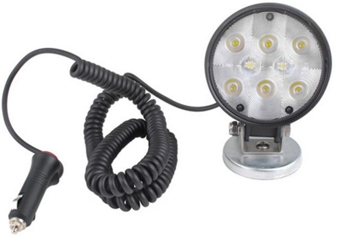 Cequent 54209-017 Circular LED Work light w/Coiled Cord and Magnetic Base