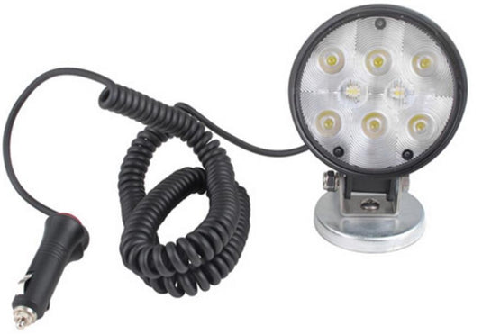 Cequent 54209-017 Circular LED Work light w/Coiled Cord and Magnetic Base