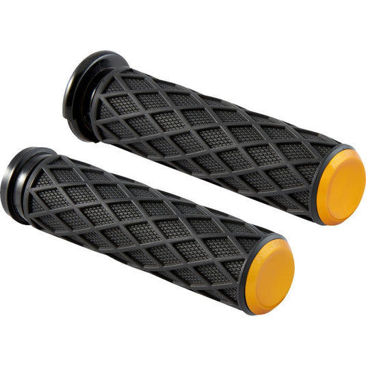 Arlen Ness 500-016 Diamond Grips - Gold