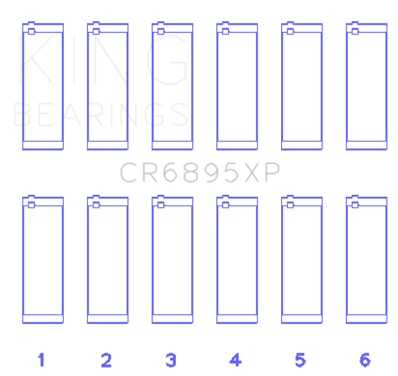 Load image into Gallery viewer, King Engine Bearings CR6895XP0.25 KING Connecting Rod Bearings
