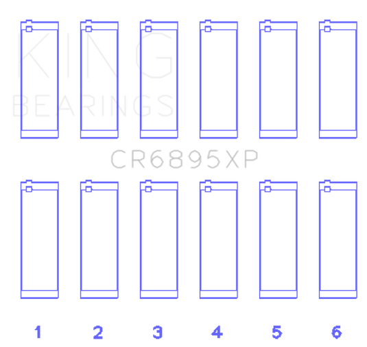 King Engine Bearings CR6895XP0.25 KING Connecting Rod Bearings