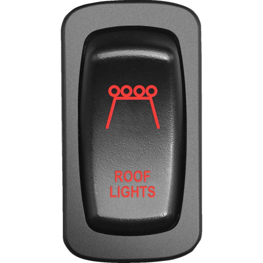 Moose Utility RFL-CAR-R Low Profile Rocker Switch - Roof Light - Red