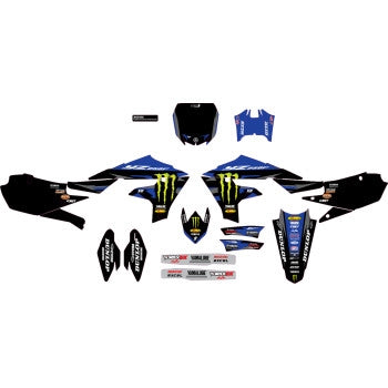 Dcor 20-50-404 Star Racing Monster Energy Yamaha Complete Graphics Kit - Black Background