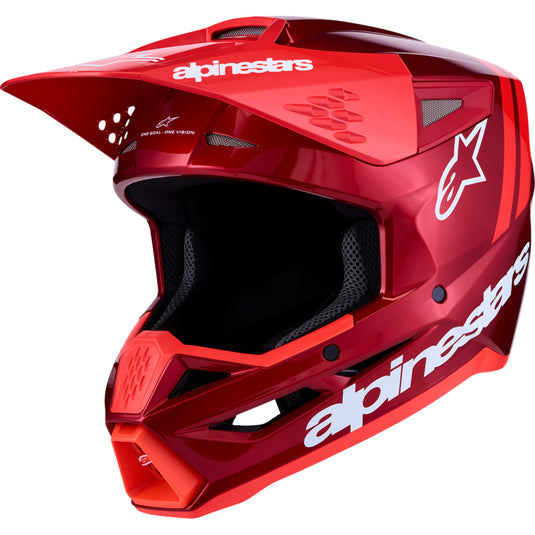 Alpinestars S-M3 Radium Helmet (Large, Red Fluo/Red)