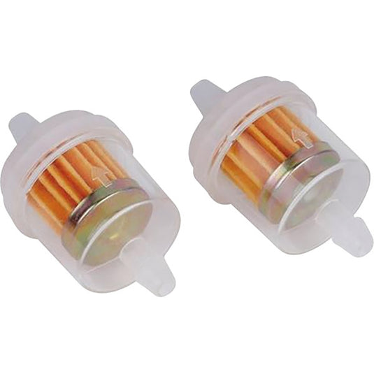 Helix Racing Products 118-9311 Fuel Filter for 1/4in./5/16in. ID Lines - Clear/Silver/Orange - Small Drum