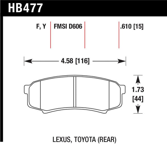 Hawk Performance HB477F.610 HAWK HPS Brake Pad Sets