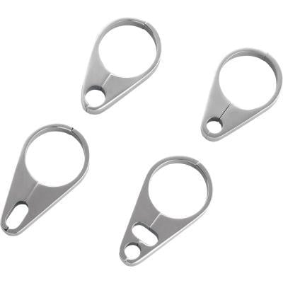 Wild 1 WO831 Billet Throttle or Brake Line Guide with 1-1/4in. Clamp - Chrome