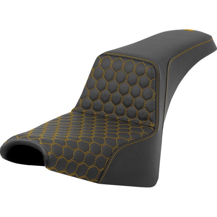 Saddlemen 818-30-17707 Step-Up HC Seat - Gold Stitching