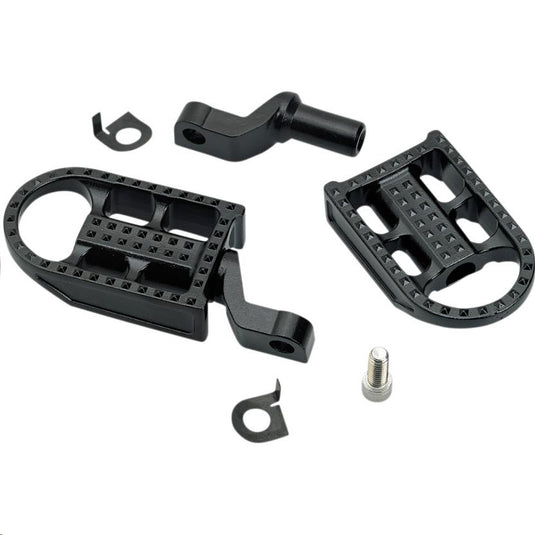 Biltwell Inc. 7002-201-02 Mushman Footpegs - Black Electroplated