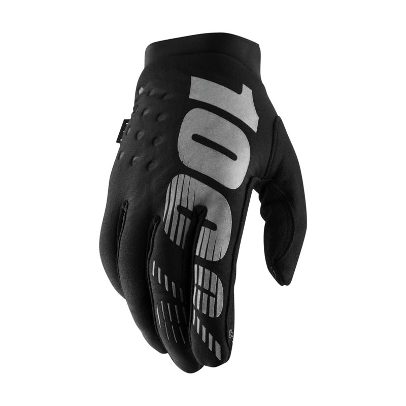 100% Brisker Cold-Weather Gloves Black