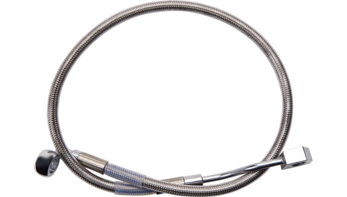 Drag Specialties 1741-6344 Clear Coated Standard Length ABS Stainless Steel Rear Brake Line Kit