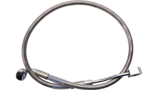 Drag Specialties 1741-6344 Clear Coated Standard Length ABS Stainless Steel Rear Brake Line Kit
