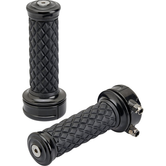 Biltwell Inc. 6606-201-01 Alumicore Grips - Black Electroplate