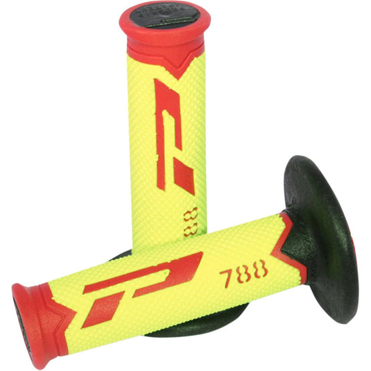 Pro Grip PA078800RGFN Cross Triple Density 788 Grips - Red/Yellow/Black
