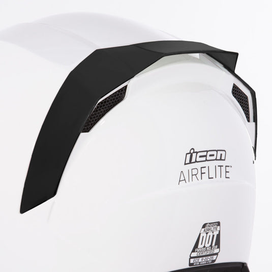 Icon Rear Spoilers for Airflite Helmets - Rubatone Black