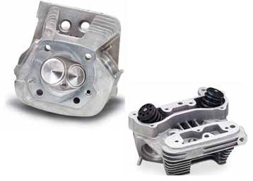 S&S Cycle 90-1496 Super Stock Cylinder Heads (O-ring Intake) - Stock Bore - Aluminum Finish