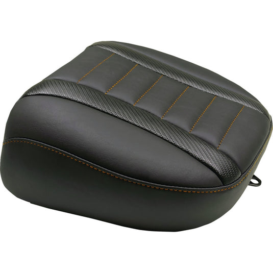 Mustang 88402MO Deluxe Touring Passenger Seat - Mandarin Orange Stitching