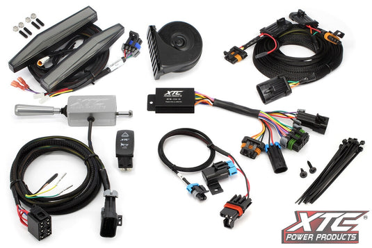 Xtc Power Products ATS-L-POL-M24-DRL Auto Turn Signal Kit - with Billet Lever and Front DRL Lights Pol