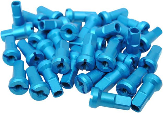 Moose Racing 24-880 MX1 Billet Spoke Nipples - 8 Gauge - Lake Blue