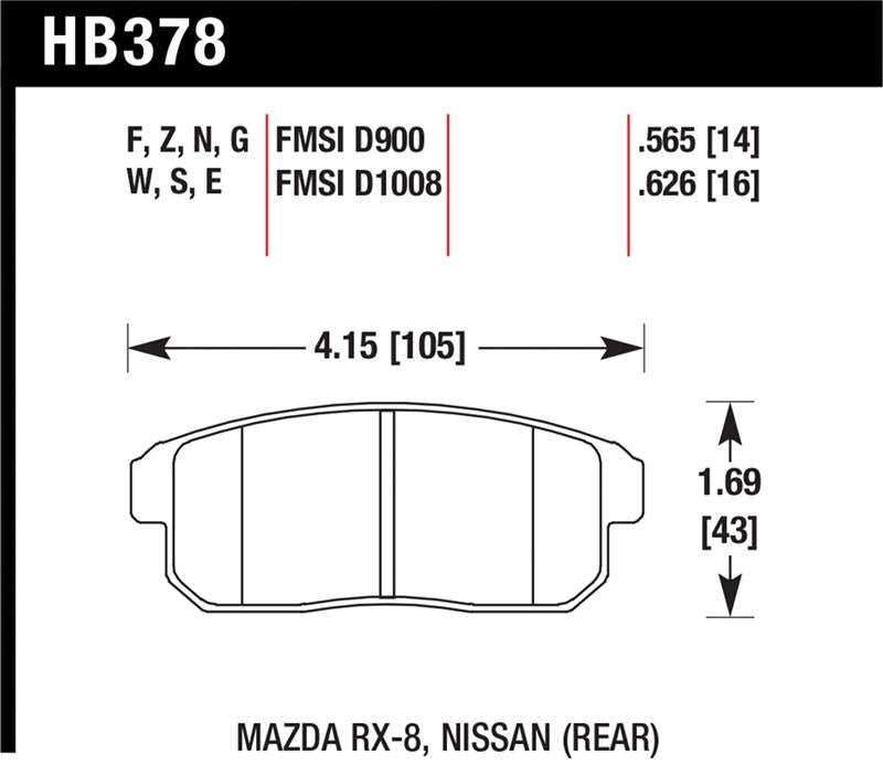 Load image into Gallery viewer, Hawk Performance HB378B.565 HAWK HPS 5.0 Brake Pad Sets
