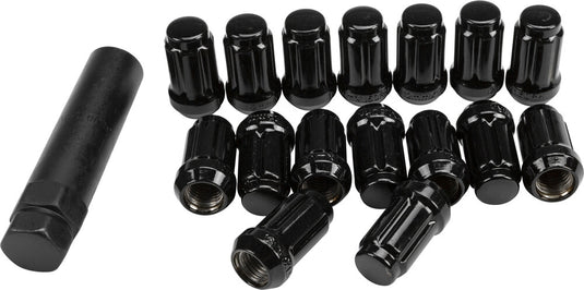 Awc RLUG-CS20B 12mm x 1.50 Splined Black Tapered Lug with Key - 16 pack