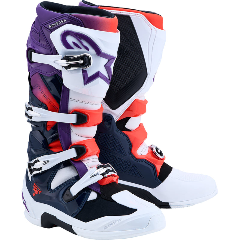 Load image into Gallery viewer, Alpinestars Tech 7 Boots (12, White/Purple/Red)
